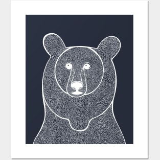 Grizzly Bear head drawing for animal lovers Posters and Art